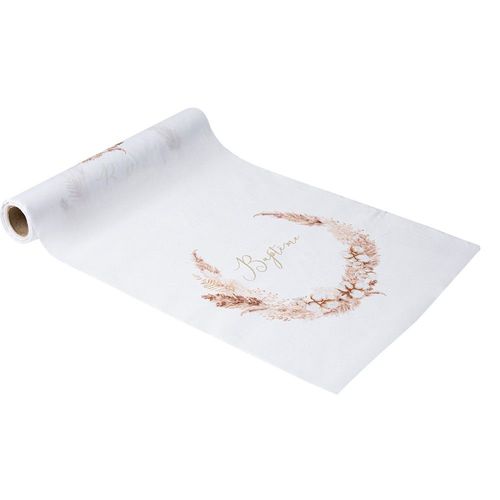 Chemin De Table Tissu Pampa Fleur De Coton 28cmx3m