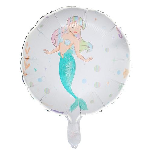 BALLON ALUMINIUM ANNIVERSAIRE SIRÈNE 45CM