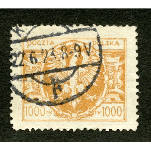 Timbre Oblitéré Poczta Polska, 1000 Mk