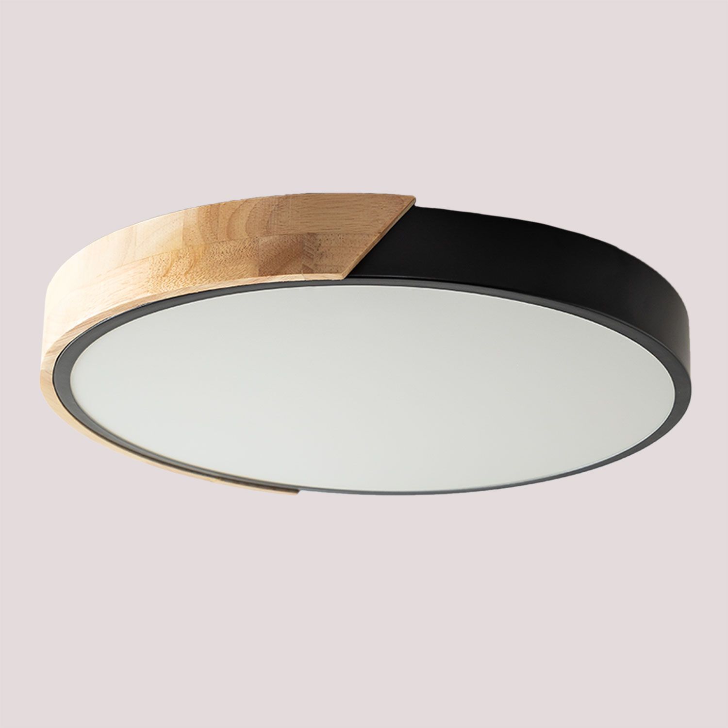 Plafonnier LED Jan Black&Natural &Oslash;40 cm