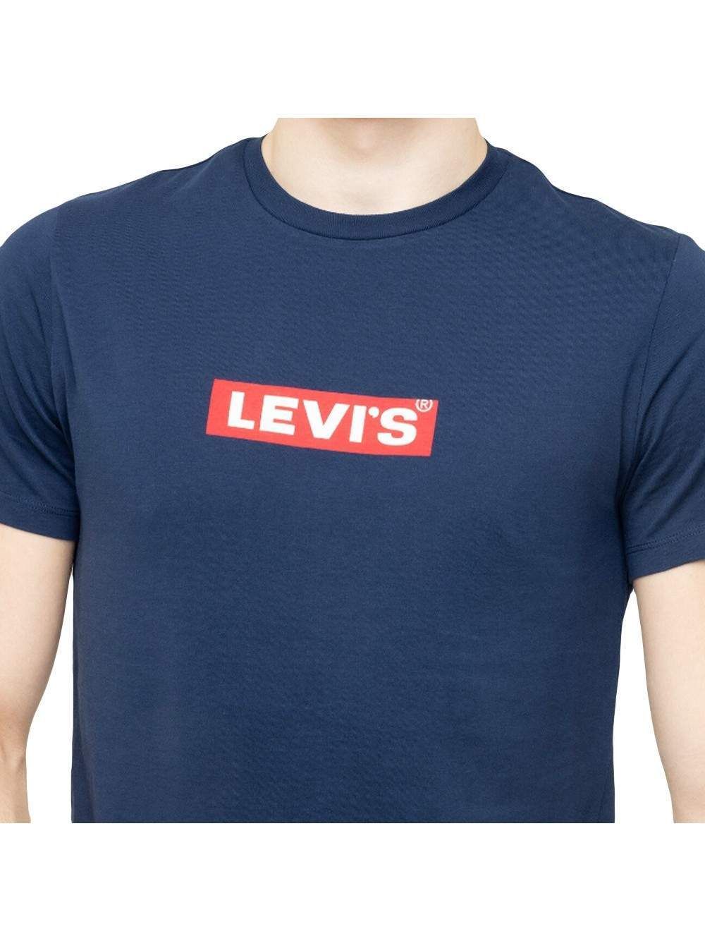 T-shirt Bleu Homme Levi's Graphic pas cher 