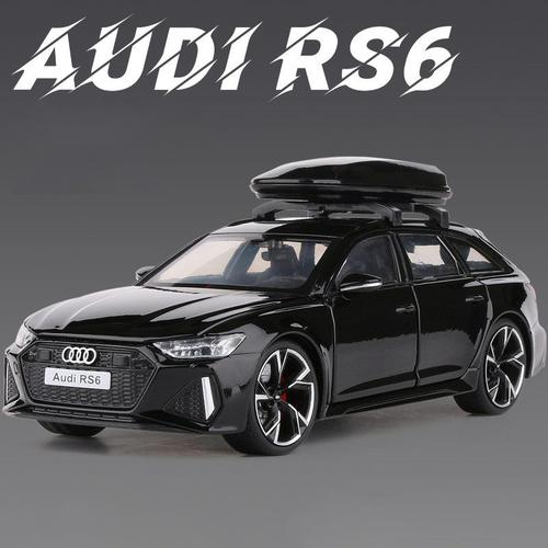 la couleur noire 1:32 Audi RS6 Station Wagon 2022 Diecasts & Toy Vehicles Metal Car Model Shock absorber Sound Light Collection Car Toys Gift