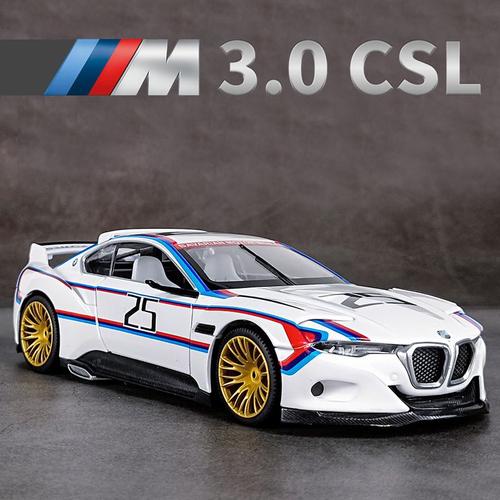 couleur Blanc CSL voiture de Sport légère, modèle réduit de voiture de course, jouet en alliage métallique moulé sous pression, réplique Miniature, 1:24