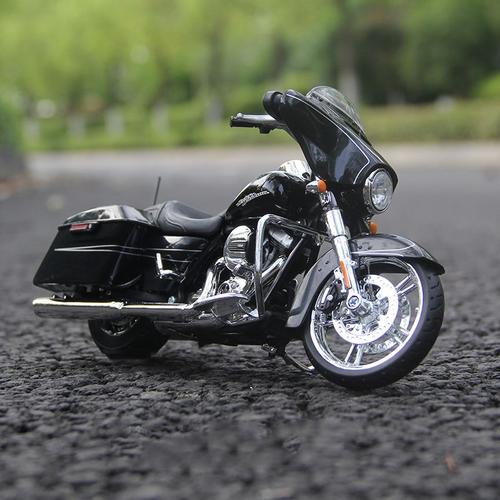 couleur Street Glide sans boîte modèle de moto Harley Davidson Road King, jouet de Collection, véhicule à absorption de chocs, hors route, 1:12