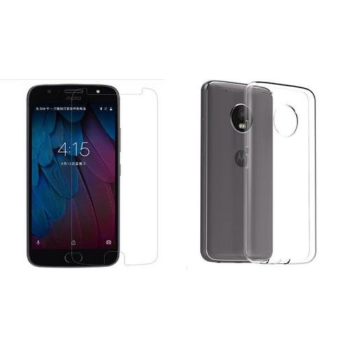 [1 Pièces]Verre Trempé Pour Coque Motorola Moto G5 Plus 9h+,Protection D'écran Anti-Rayures Sans Bulles