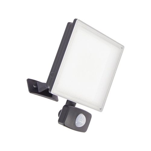 Projecteur Mural Noir Led Ip44 Avec Détecteur De Mouvement, 2600 Lumens, Conso. 30 W, Blanc Froid