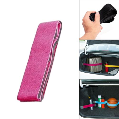 Almencla Organisateur De Rangement De Coffre De Voiture Universel Ceinture Bande Organisateur Bande De Sangle/Fixe Divers Pour Suv Minivan Camion Rv/ Rose 40cm