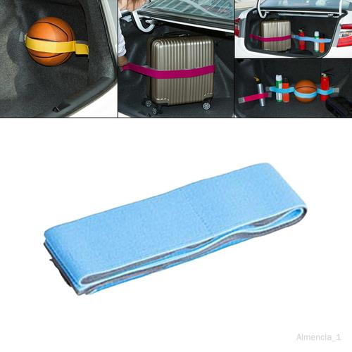 Almencla Organisateur De Rangement De Coffre De Voiture Universel Ceinture Bande Organisateur Bande De Sangle/Fixe Divers Pour Suv Minivan Camion Rv/ Bleu 60cm