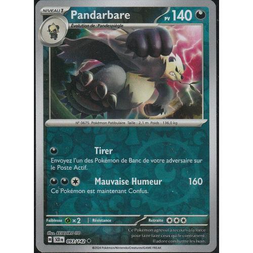 Carte Pokémon - Pandarbare - 093/142 - Reverse - Ev7 Couronne Stellaire