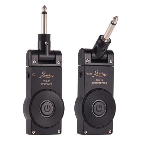 Ws-20 Black - Système De Guitare Sans Fil, Émetteur Récepteur Numérique Uhf, Faible Latence, Audio Élevé, Rechargeable Pour Guitare Basse Électrique