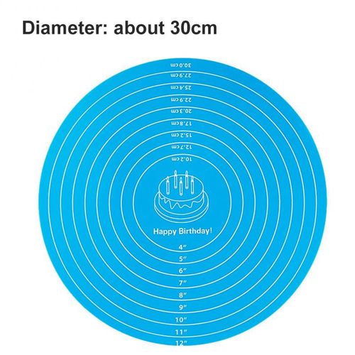 Tapis de cuisson en Silicone, plaque antiadhésive de 30cm, support pour pâte à rouler, Pizza, accessoires de cuisine, tapis de Table rond