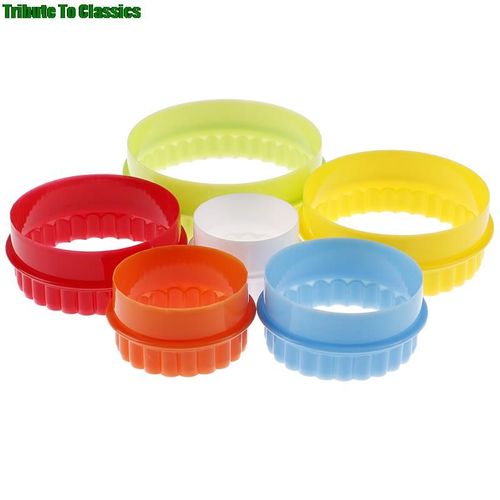 Outil De Coupe De Pâte Rond/En Forme De Fleur, Gadgets De Cuisine, Coupe-Boulettes, Moule À Biscuits Multicolore 6 Pièces