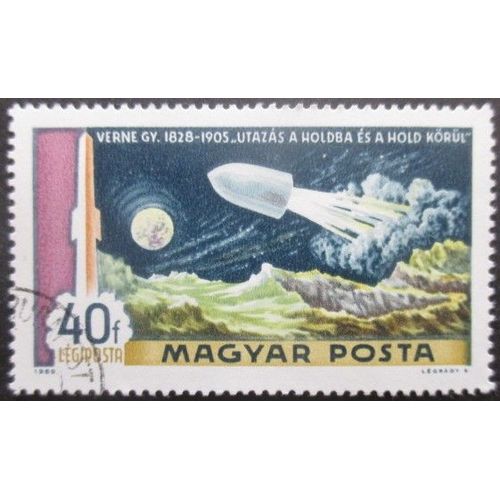 Hongrie Poste Aérienne N°309 Voyage De La Terre A La Lune Oblitéré