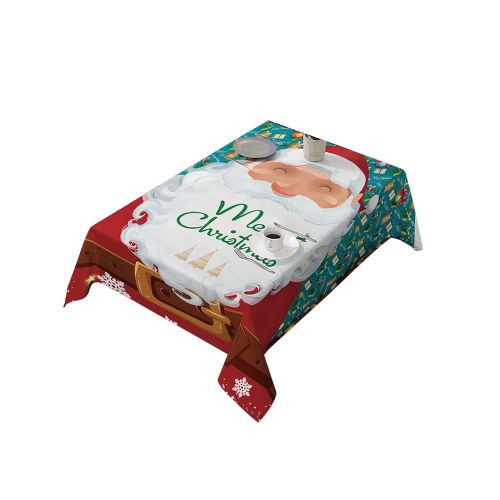 Ensemble De Nappe Et Housse De Chaise Pour Noël, Décorations De Noël 55x70 Pouces, Imperméables À L'huile