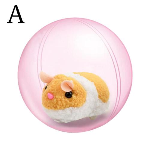 Hamster En Boule Roulante, Jouet Électrique En Peluche, Petit Animal De Marche Pour Chaton Électronique V1u0