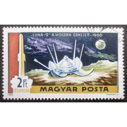 Hongrie Poste Aérienne N°313 Luna 9 Oblitéré