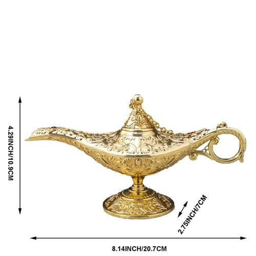Lampe à huile magique Aladdin classique, brûleur d'encens, lampe de souhait rétro, décoration de maison, cadeau