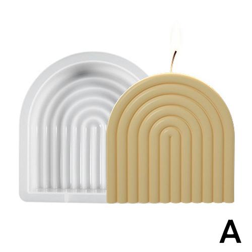 Moule De Bougie En Silicone Arc-En-Ciel, Bricolage, Pont Arc-En-Ciel, Bougie Géométrique, Artisanat, Moule En Résine, Décor De Plâtre, Savon, Fabrication De Maison Z7k6