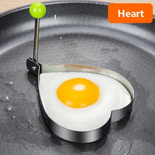 Moule À ¿Ufs Frits En Acier Inoxydable, Ustensile De Cuisine En Forme De C¿Ur Pour Façonner Des Crêpes Et Des Omelettes