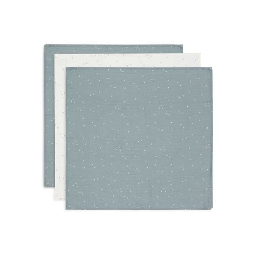 Lot De 3 Langes Gaze De Coton 70 X 70 Cm Twinkling Sea Green - Jollein