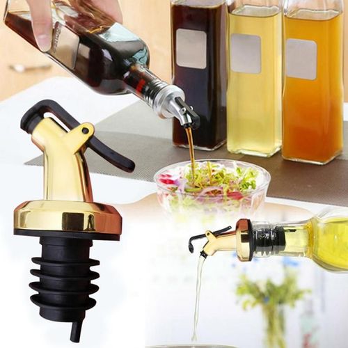 Distributeur De Bouteille D'huile D'olive Or, Bouchon De Vin À Rabat, Buse Anti-Fuite, Verseur D'huile, Gadgets De Cuisine, Accessoires 1 Pièce