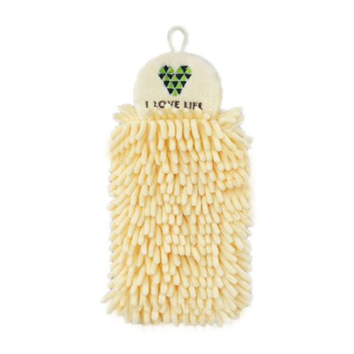 Serviette À Main En Chenille Douce, Boule De Lingettes Suspendues Super Absorbantes, Tissu En Peluche, Éponge En Microfibre, Accessoire De Salle De Bains Et De Cuisine
