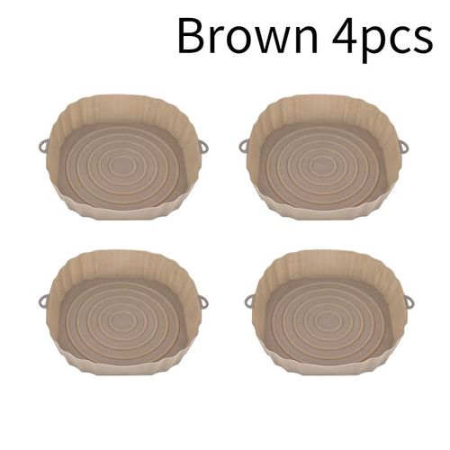 Revêtement En Silicone Pour Friteuse À Air, 4 Pièces, Couleur En Option, Réutilisable, Portable, Four, Micro-Ondes, Cuisson, Bbq, Casseroles, Panier, Tapis, Outils De Cuisine