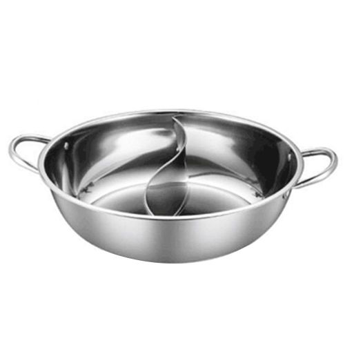 Casserole Chaude 2 En 1 En Acier Inoxydable, Double Cuisinière À Induction Divisée, Ustensiles De Cuisine
