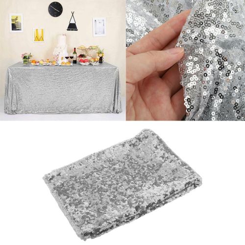 Nappe Scintillante À Paillettes 1m, Décor De Table Pour Fête De Mariage