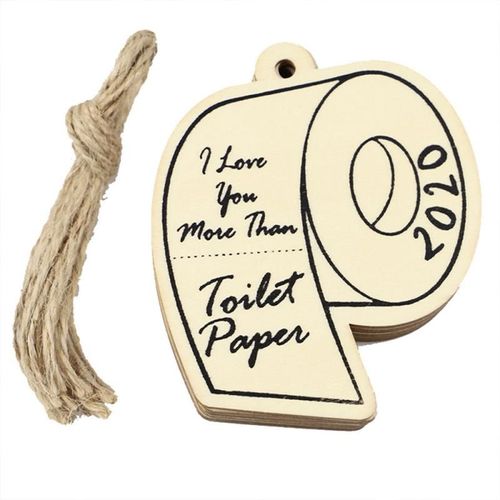 Décorations de noël créatives, papier toilette, pendentif pour arbre de noël, père noël avec masque, décor personnalisé, 2020