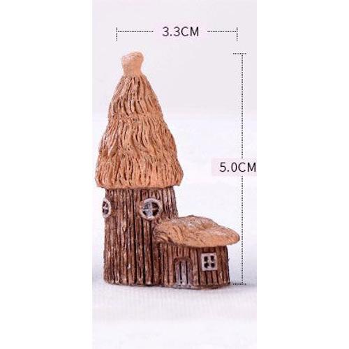 Figurine Miniature de maison en bois, modèle de chalet de campagne, décoration de paysage, Statue de jardin féerique, cadeau pour la maison