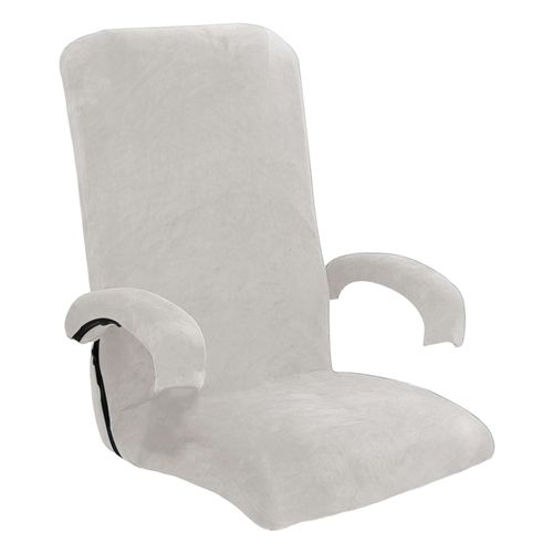 Housse De Chaise D'ordinateur Pivotante Et Élastique, En Polyester, Lavable, Anti-Poussière, Souple, Avec Accoudoirs, Pour Le Bureau