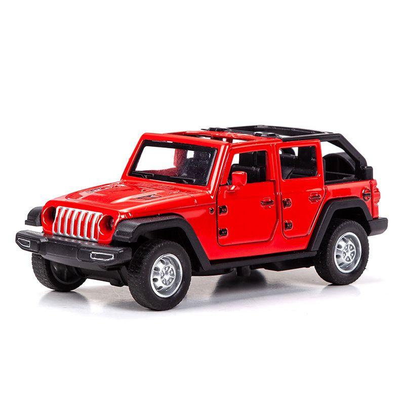 couleur cabriolet rouge Voiture JEEPS Wrangler en alliage 1:...