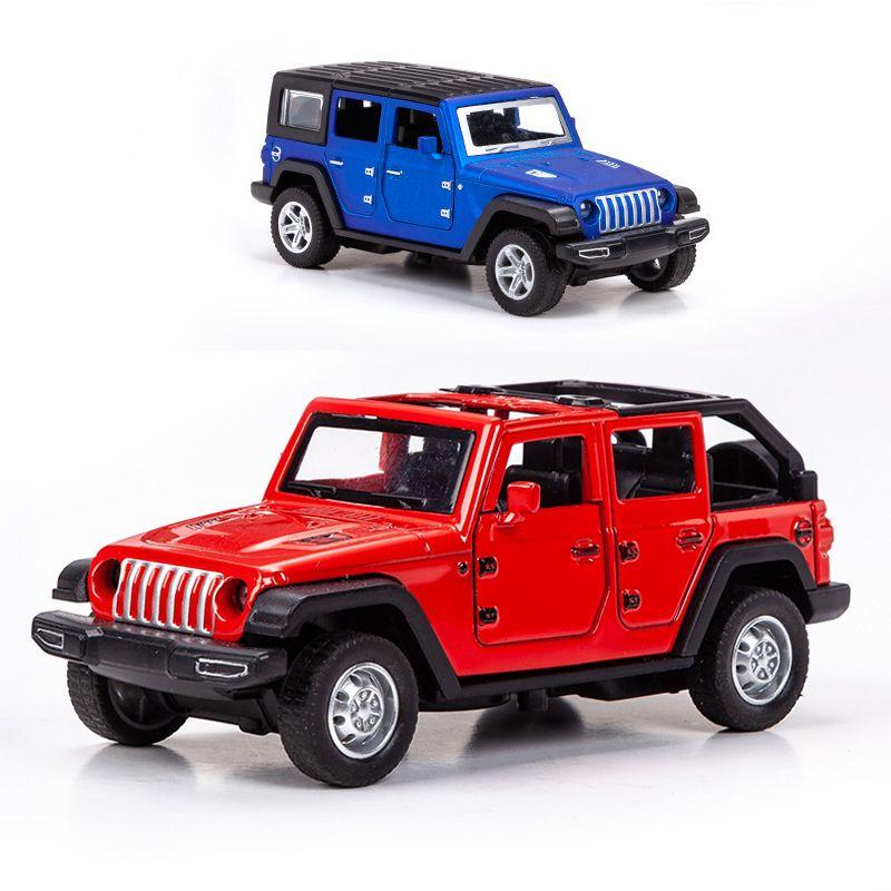 couleur cabriolet rouge Voiture JEEPS Wrangler en alliage 1:... - 2