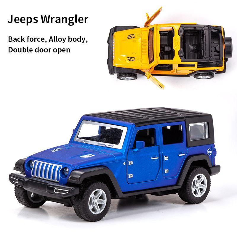 couleur cabriolet rouge Voiture JEEPS Wrangler en alliage 1:... - 6