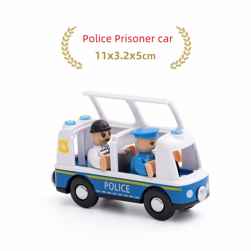 voiture de prisonnier de police couleur Train magnétique en plastique, avion, chemin de fer, hélicoptère, voiture, camion, accessoires, jouet pour enfants, nouvelles pistes Biro, cadeaux