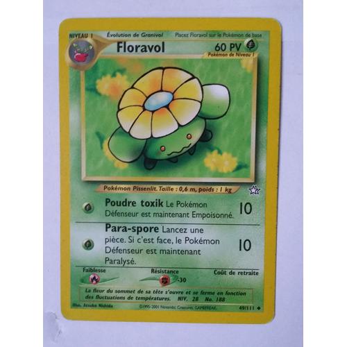 Carte Pokémon Floravol 49/111 Set Neo Genesis Édition Wizards Ver Française.