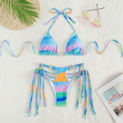 Dégradé Frange Maillot De Bain Bikini Femmes Maillot De Bain Fendu Bikini Maillot De Bain Femmes