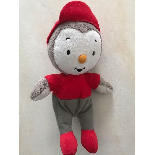 Doudou Peluche T¿Choupi 18cm Rouge Gris , Casquette Rouge Et Nez Orange