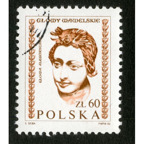 Timbre Oblitéré Polska, Glowy Wawelskie, Glowa Alegoryczna, 1982, Skiba, Zl 60