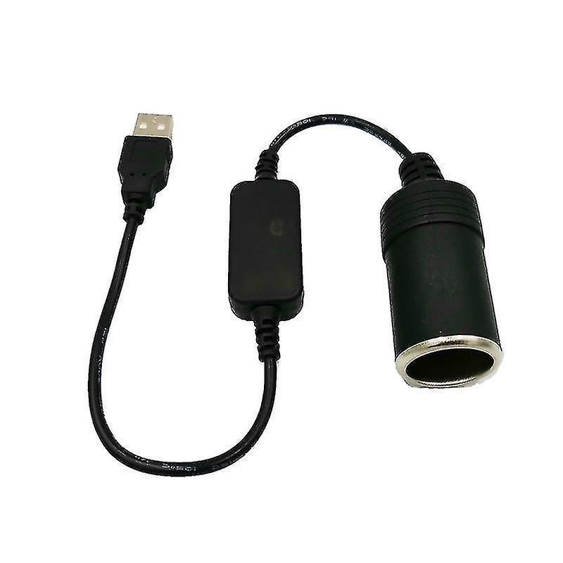 Câble de convertisseur de puissance femelle USB A mâle vers 12 V pour allume -cigare, adapté pour enregistreur de conduite, chien électronique, chargeur  de voiture et autres accessoires automobiles.