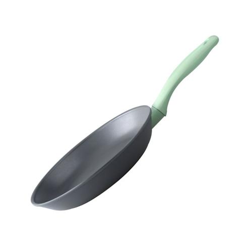 Fackelmann 33097 Poêle À Frire 28 Cm En Aluminium Recyclé, Poêle De Cuisine, Poêle À Frire, Poele, Poele Induction, Poêle De Cuisson, Aluminium Recyclé, Gris, Vert, 28 Cm