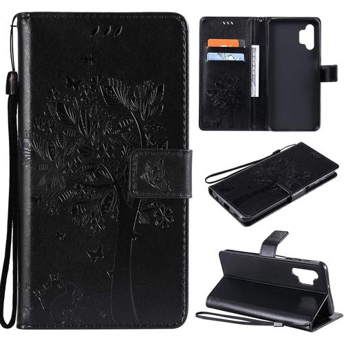 Coque Pour Samsung Galaxy A32 5g, Etui Samsung A32 5g, Antichoc Tpu Housse Cuir Flip Case Portefeuille Etui Rabat Magnétique Coque De Protection Fentes Pour Cartes Cover Noir