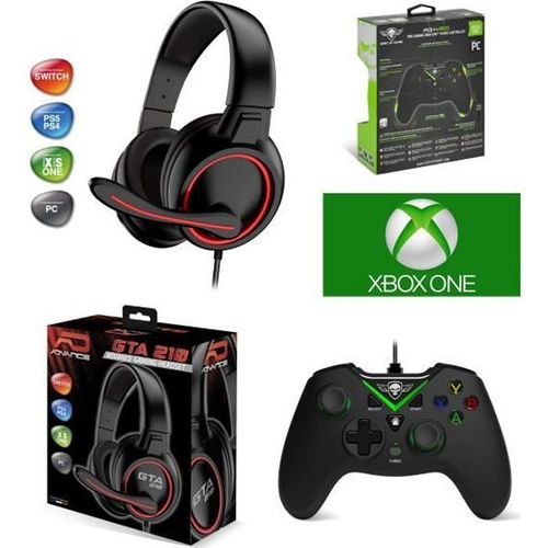 Manette Pro Gaming Xbox One /X/Xs/Pc Gamepad Xbox One Et Pc + Casque Xbox One X/Xs/Pc