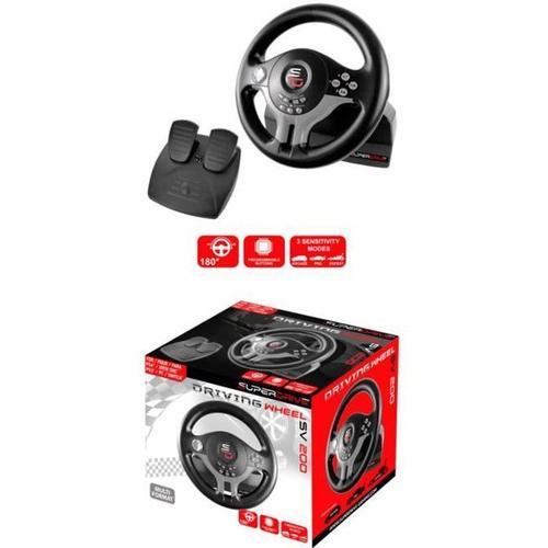 Volant Et Pédales De Jeu Vidéo Pro Race Pro Sv200 Compatible Xbox Séries X|S Ps3 Ps4 Switch Pc Subsonic Driving Wheel