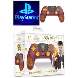 Manette Ps4 Bluetooth Harry Potter Gryffondor Rouge Lumineuse 3.5 Jack