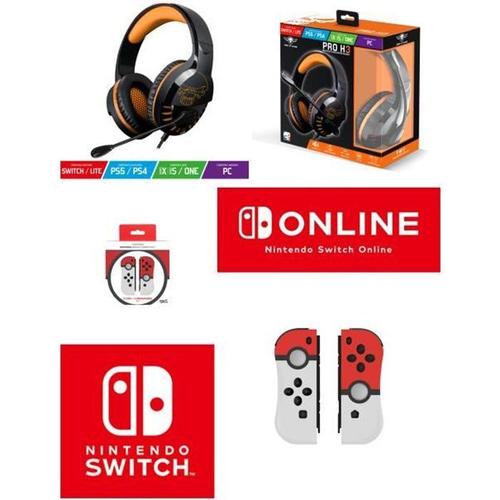 Casque Switch spirit of gamer OR + Manette Switch Nintendo