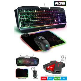 Pack Cross Gamer Clavier Souris Tapis Convertisseur Xbox One PS4 PS3 Switch
