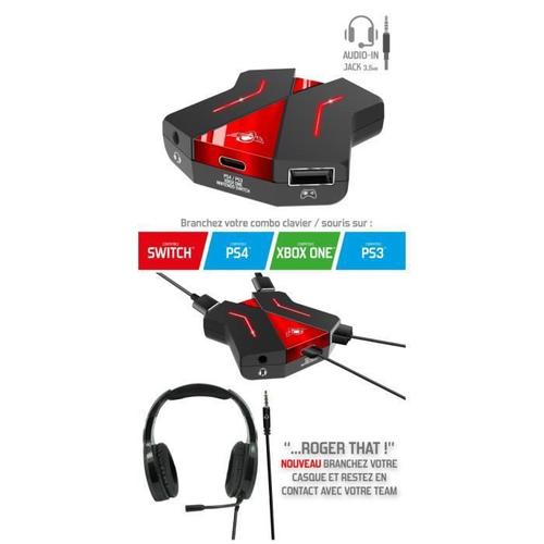 Pack Cross Gamer Pro V2 Clavier Souris Casque Tapis Convertisseur