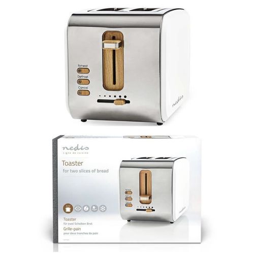 Grille pain Série Soft Touch | 2 Emplacements Thermostat réglable: 6 Fonction de dégivrage Blanc